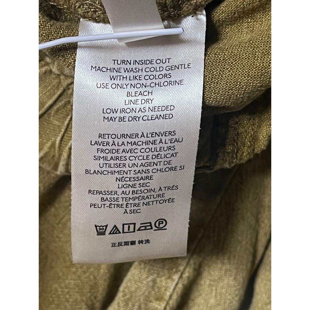 Anthropologie Women S Olive Green Linen Blend Jogger Pants OBI129981 RN66170 - Picture 5 of 9
